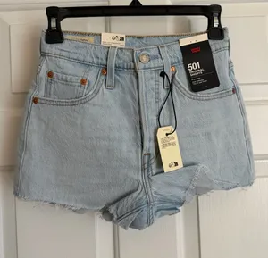 Levi's Light Blue Women's 501 Cutoff Denim Shorts thumbnail 1