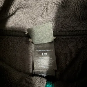 The North Face Womens L Grey Teal Full Zip Fleece Lined Jacket Mock Neck Snag thumbnail 3