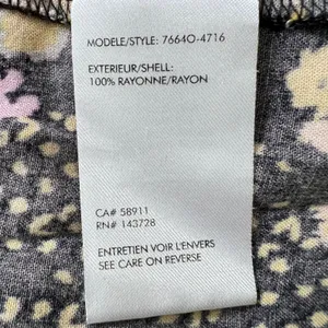 Tribal Jeans Floral Maxi Dress M Boho Black‎ Yellow Pink Summer Sundress Rayon thumbnail 8