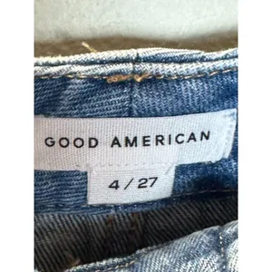 Good American Denim Shorts Womens 4/27 Blue Raw Hem Distressed GNIC0235T thumbnail 7