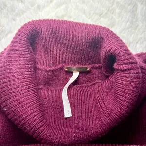 FP Movement by Free People Burgundy and Pink Striped Turtleneck Sweater thumbnail 2