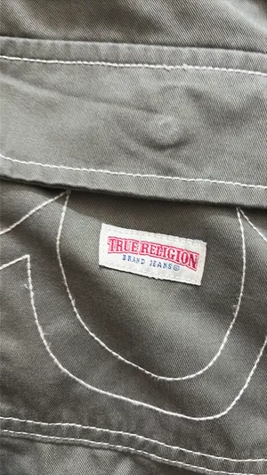 True Religion Olive Green Men’s Cargo Pants thumbnail 3