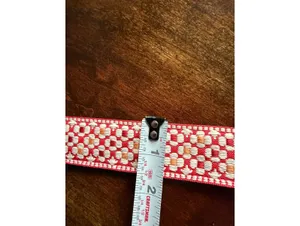 Eddie Bauer Medium Red and White Patterned Belt thumbnail 7