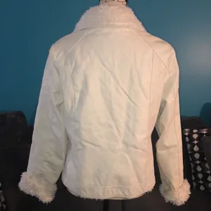 BKE Fur Lined Faux Leather Moto Jacket, Large thumbnail 6