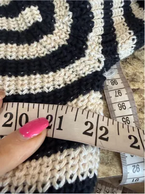 Women's J.Crew Striped V-Neck Sweater, Size M, Black and Beige thumbnail 4