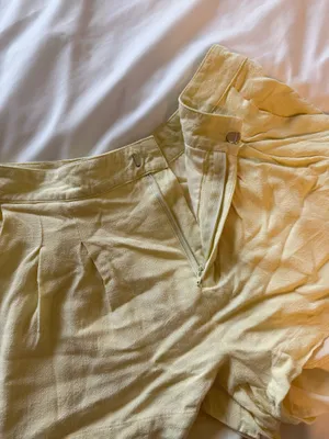 Peppermayo Yellow Linen Shorts thumbnail 3