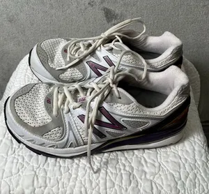 New Balance 1540 Made in USA Women's Running Walking Shoes White Silver Purple thumbnail 1