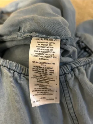NWOT French Connection Chambray Tie Back Romper Light Blue Size Small thumbnail 11