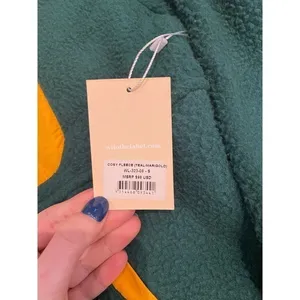 NWT Wilo The Label Cosy Fleece Teal‎ and Marigold- Size Small thumbnail 6