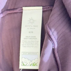 471 | NWT OFFLINE by Aerie Real Me Xtra Ribbed‎ 7/8 Legging Purple Womens Medium thumbnail 6