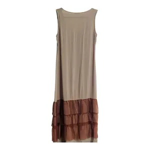 Nataya Women’s Taupe Dress Sz S Titanic Gatsby Jazz Party Wedding Tiered chiffon thumbnail 4