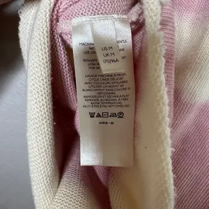 Free People Come And Get It Washed Top Size Medium Pink Cream Slouchy V-neck thumbnail 7