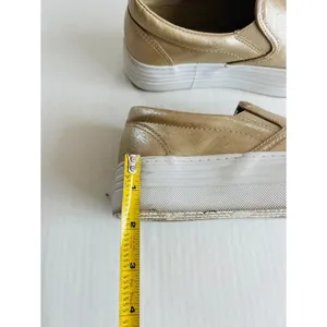 Woolworths Womens‎ Sz 5.5 Gold Platform Slip On Sneakers Shoes thumbnail 6