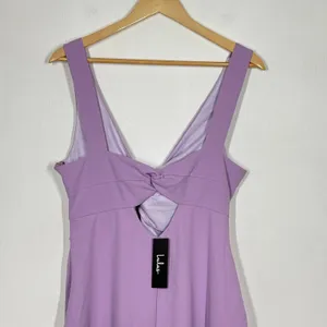 Lulus Must Be a Twist of Fate Mini Dress NWT XL Lavender Bodycon Twist Front Hot thumbnail 7