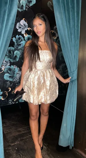 Gold mini dress Size XS thumbnail 5