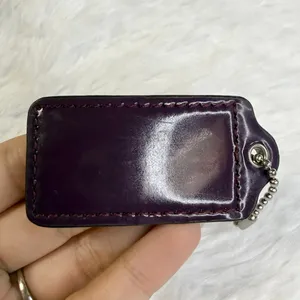 2" COACH Purple Fob Bag Charm Hang tag Hangtag thumbnail 2