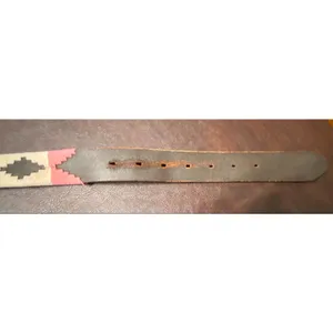 Pampeano Dulce Argentine Leather Woven Belt Pink Navy Cream Brown XL 38"-44" thumbnail 12