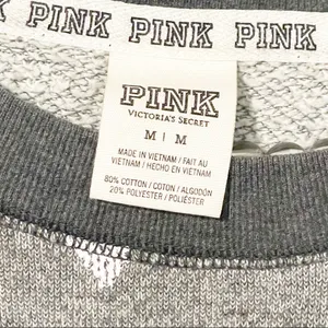 Victoria’s Secret PINK Christmas Winter Sweatshirt Gray‎ Crew Neck snowflake thumbnail 3