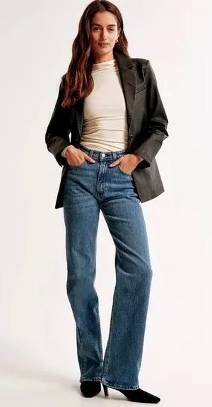 Abercrombie Vegan Leather Blazer thumbnail 1
