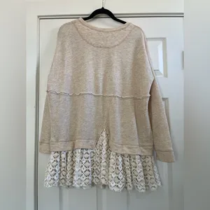 Women’s Free People FP Beach Shake It Pullover Top Cream Size M/L thumbnail 6