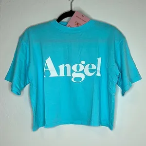 Daydream Nation Size XS/S Oversized w Cropped Fit “Angel” Statement T-shirt NWT thumbnail 6