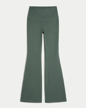 Gilly Hicks Gray Blue Active Recharge High Rise Split Hem Flare Yoga Leggings Tights thumbnail 3