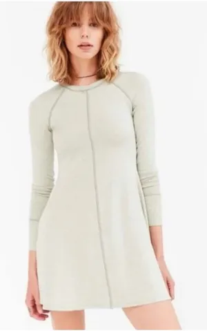 BDG Sage Green Long‎ Sleeve Relax Dress Size M thumbnail 1