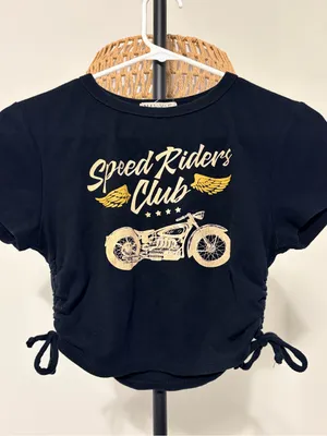 Black Speed Riders Club Side-Tie Graphic Tee thumbnail 2