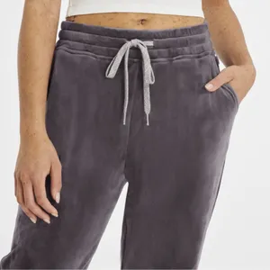 UGG Haydn Jogger‎ Velour Pants Drawstring Pull On Elastic Stretch Purple Size S thumbnail 2