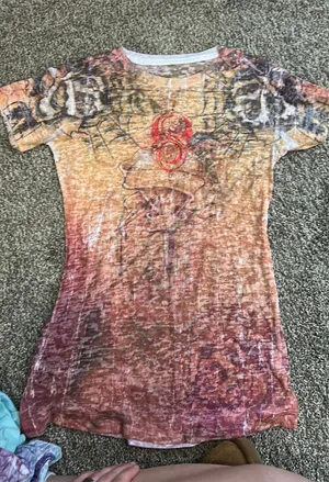Affliction Shirt Short Sleeve Women’s large thumbnail 1
