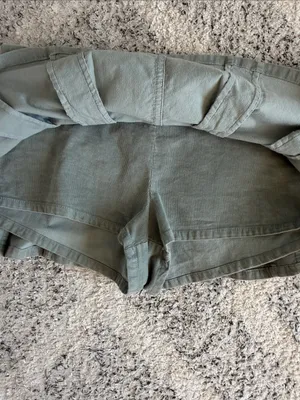 Free People Pleated Micro Mini Cord Skirt Light Sage Green Size 8 thumbnail 5