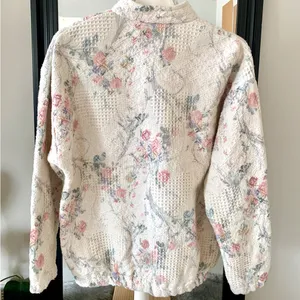 Quilted Heart Floral Long Sleeve Jacket Size L thumbnail 4
