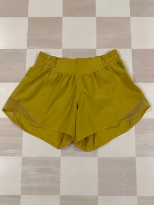lululemon hotty hot short ii lr low rise lined long 4” soleil yellow 4 W7AWBT thumbnail 6