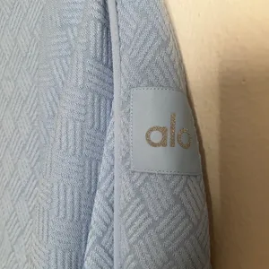 Alo Yoga Cropped Doubles Only Full Zip Jacket Seashell Blue S thumbnail 5