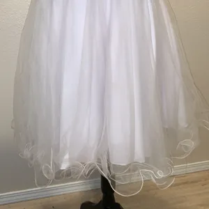 May Queen Couture white short ball gown formal dress thumbnail 3
