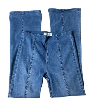 Free People We The Free Penny Flare Jeans Womens 26 Blue High Rise Pull On Seam thumbnail 1