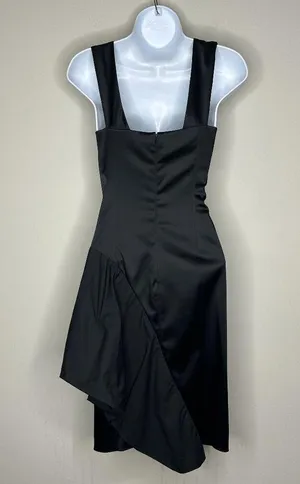 Vera Wang Lavendar Label Womens Asymmetrical Cocktail Dress in Black Size 4 thumbnail 4