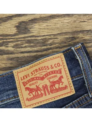 Levi's Womens Wedgie Button Fly Straight Jeans Indigo Here We Go Blue 26x28 thumbnail 7