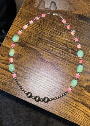 Authentic Turquoise Necklace Blue thumbnail 1