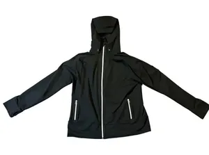 Lands End Women’s Black Hoodie Jacket Full Zip Up Small thumbnail 1