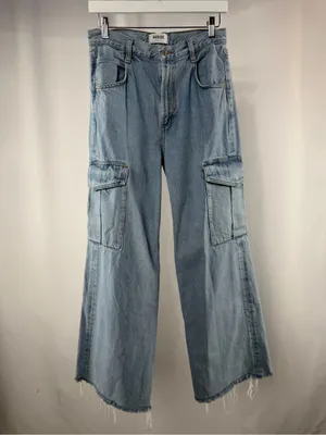 AGOLDE Minka Cargo Jeans in Realm‎ Light Blue Size 26 thumbnail 4