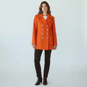 PAUL LEVY Vintage Wool Double Breast Coat Size M NEW thumbnail 2