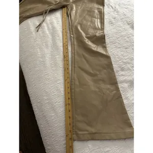 I.AM.GIA Faux Leather Tie-Up Flare Pants in the tan Size Large thumbnail 13