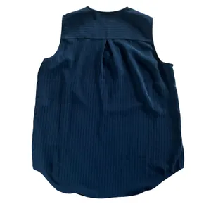Adrianna Papell Professional Black V-Neck Pleat Back Blouse | Women's S thumbnail 4