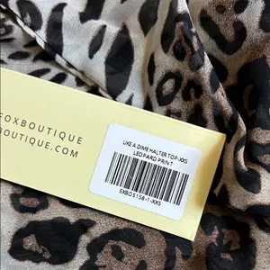 White Fox Boutique like a dime leopard halter top thumbnail 6