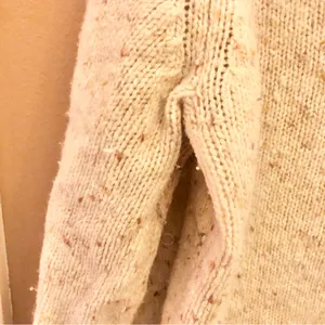 Express Wool Blend Speckled Turtleneck Sweater‎ Cream Large thumbnail 5