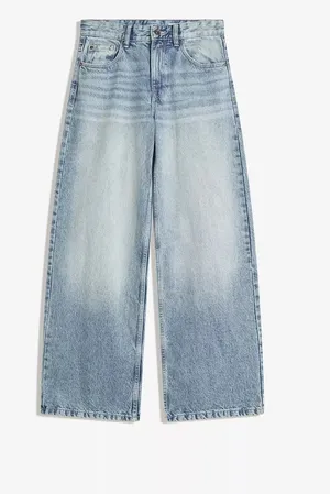Zara high waisted super wide light blue jeans nwt thumbnail 1