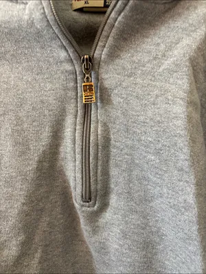 Russell Athletic Light Gray Quarter-Zip Sweatshirt XL thumbnail 2