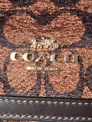 Coach Etta Small Flap Bag In Signature Chenille thumbnail 17