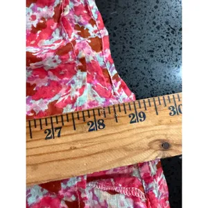 FP One Free People Pink Floral Ruffle Tiered Camisole‎ Smocked Back Top Medium thumbnail 7